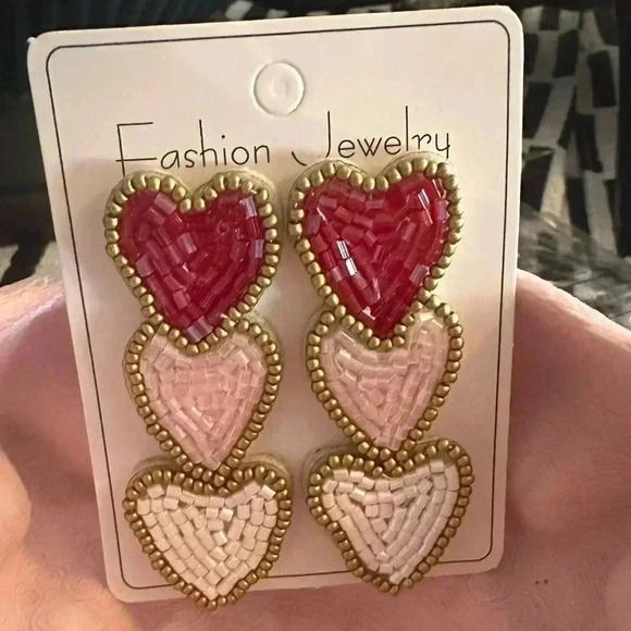 Three hearts earrings - Picture 1 of 4